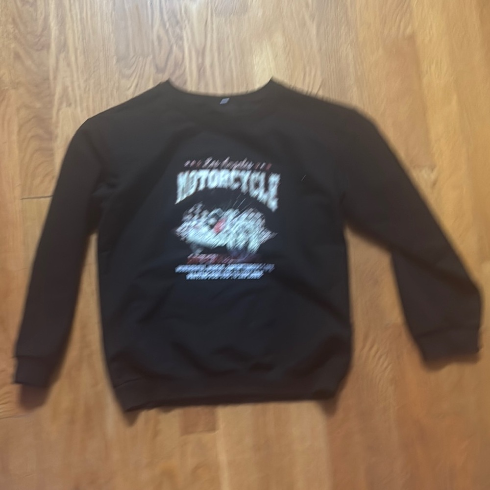 Black Graphic Men's Sweater